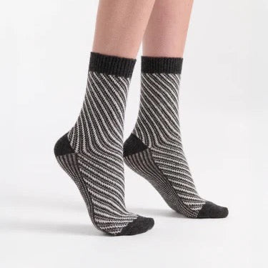 Clara Chevron Crew Socks